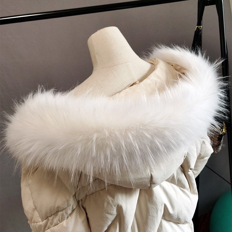 毛领单卖真毛大版仿貉子狐狸毛羽绒派克服子帽条大衣假领男女百搭