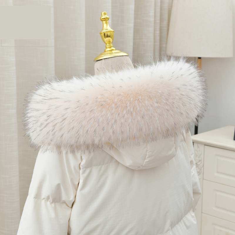 秋冬男女士仿狐狸毛帽条毛条大毛领羽绒服帽领毛领子百搭通用单买