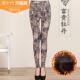 花色松紧带长裤 弹力女式 子 加绒加厚高腰可外穿打底裤 2025秋冬季