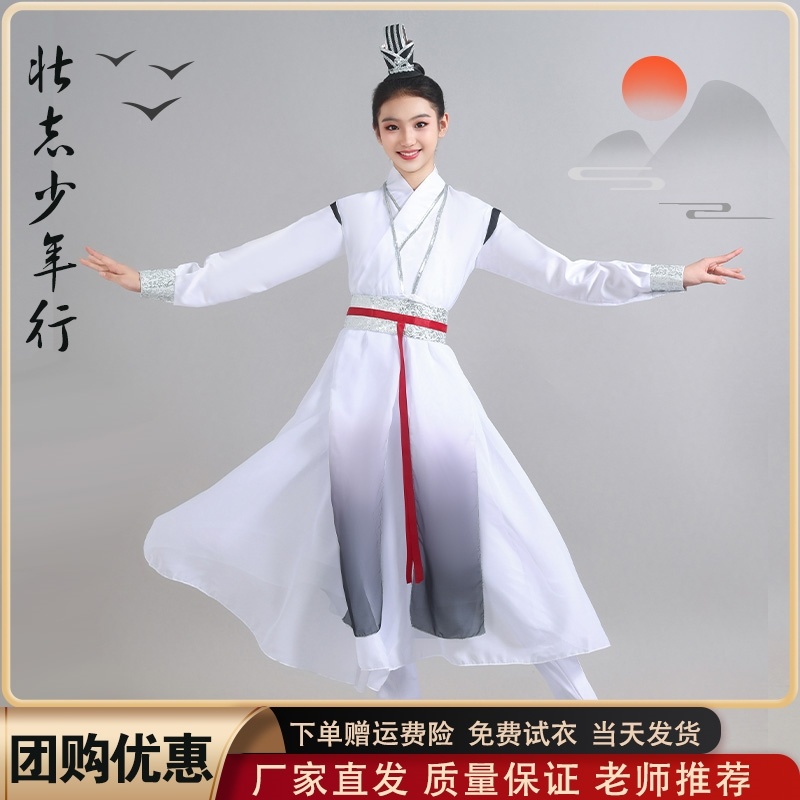 壮志儿童少年行舞蹈演出服装少年志象王行古风武术国学中国风汉服