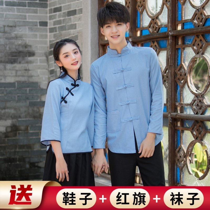 民国学生服装五四青年装民国风女装中山装男班服舞台合唱表演服装,女装/女士精品,民族服装/舞台装,淘宝优惠券,粉丝福利购,淘宝优惠卷