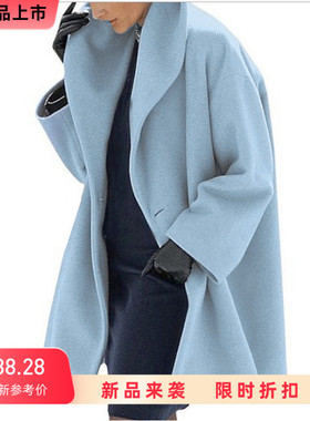 Womens Winter Wool Coat rench Jacket Ladies Warm Slim Long O