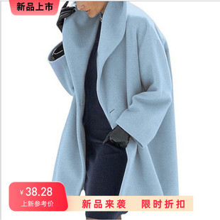 Ladies Wool Long Slim Warm Jacket rench Coat Winter Womens