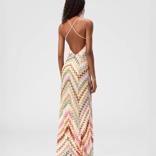 Sexy Dress Strap Splicing 拼接礼服性感吊带连衣裙