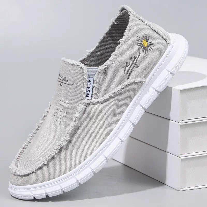 爆款男鞋帆布鞋男一脚蹬老北京布鞋潮流百搭时尚透气男士休闲布鞋,流行男鞋,时尚休闲鞋,淘宝优惠券,粉丝福利购,淘宝优惠卷