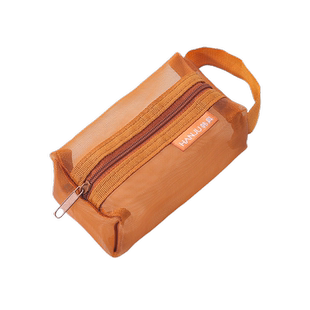 透明网纱收纳袋复古色系方形包零钱袋卡片钥匙公交卡口红化妆品卡包袋小号便携大容量时尚迷你身份证袋数据线