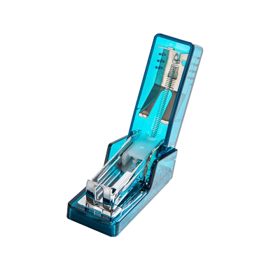 得力纽赛订书机透明省力订书器学生用迷你小号便携式办公用手握式小巧多功能便携式办公家用创意可爱