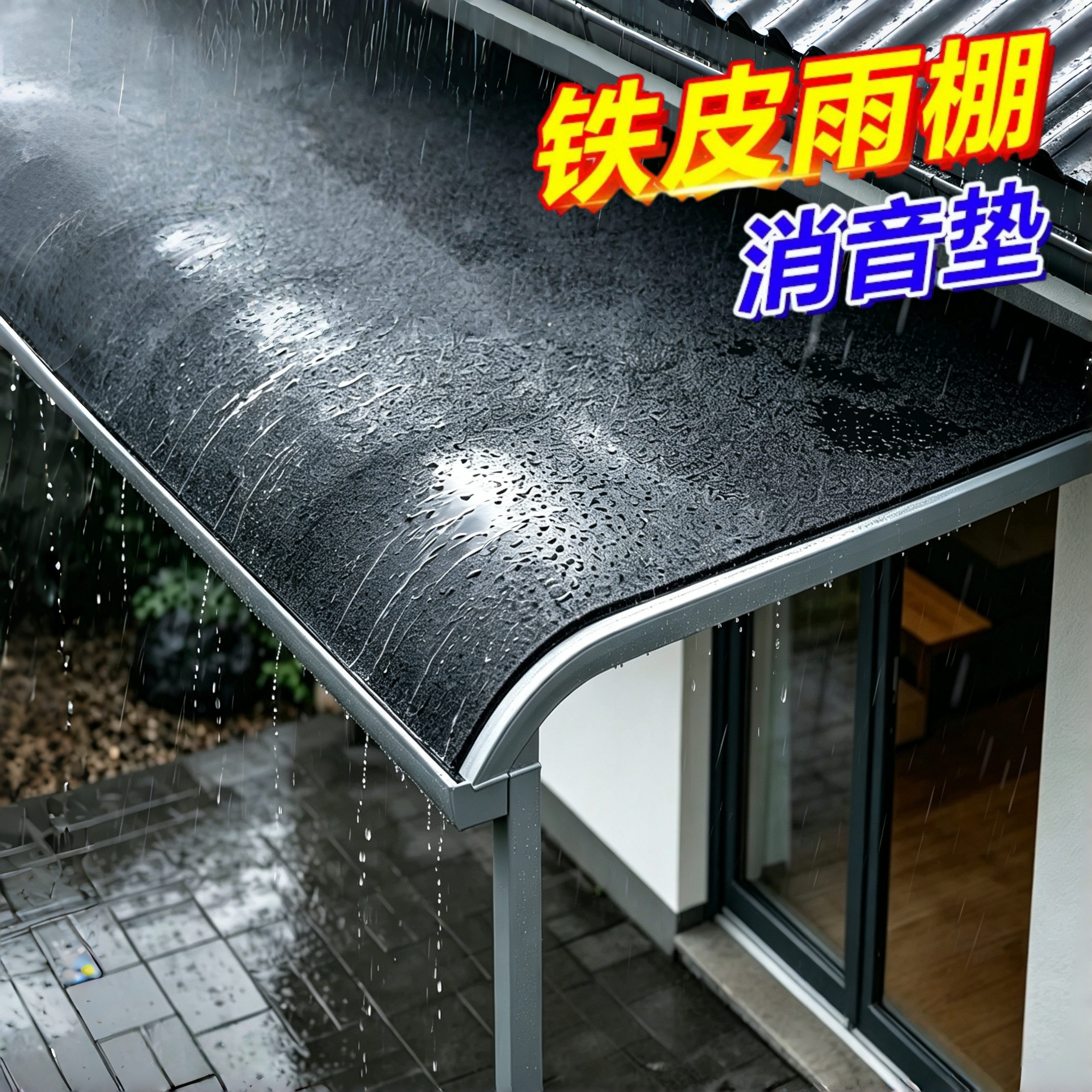 防水消音垫遮雨棚铁皮防水胶隔音胶带室外隔音空调外机带自粘胶带不积水强力消音降噪带背胶EVA海绵防漏风