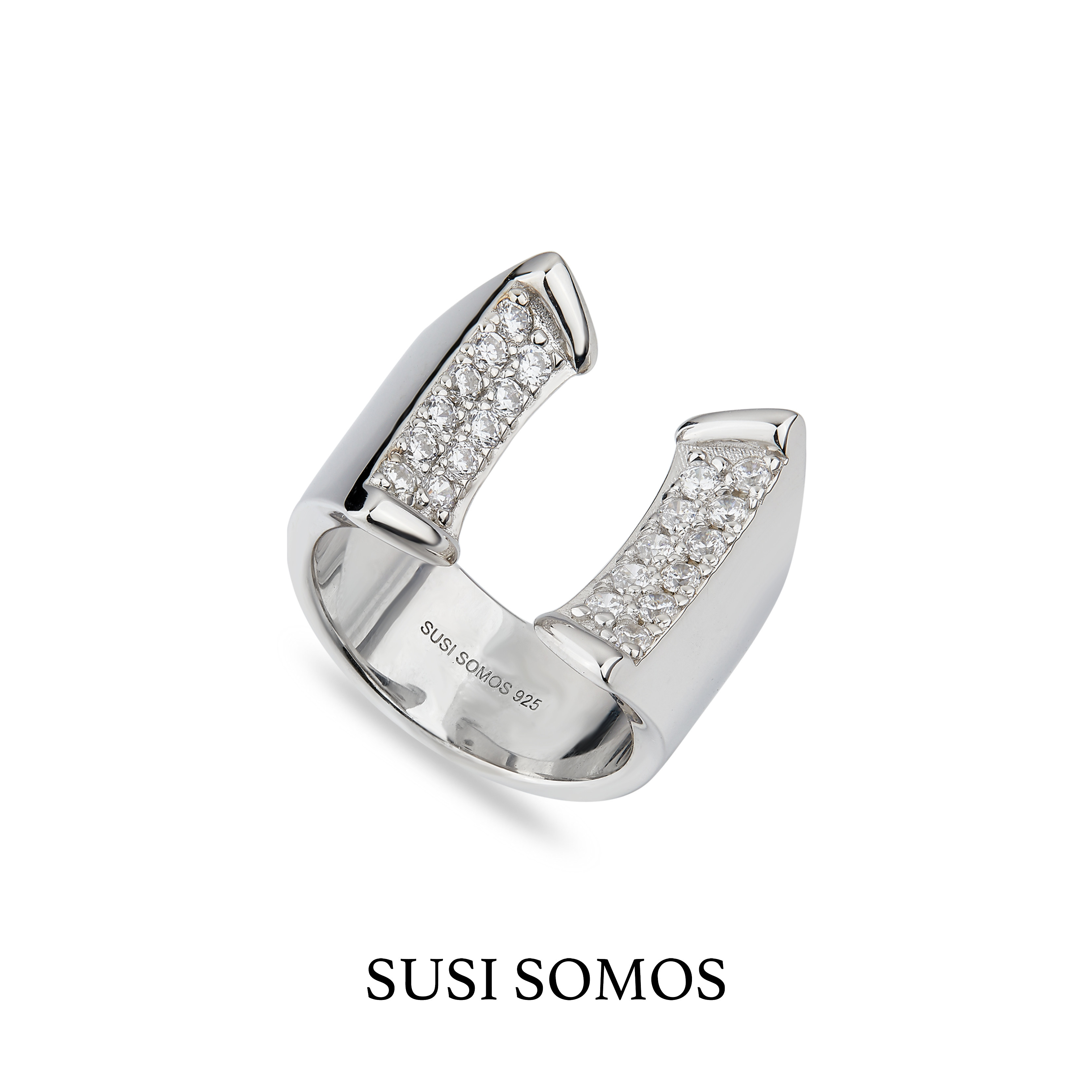 男女同款银镀金时髦小众精致戒指