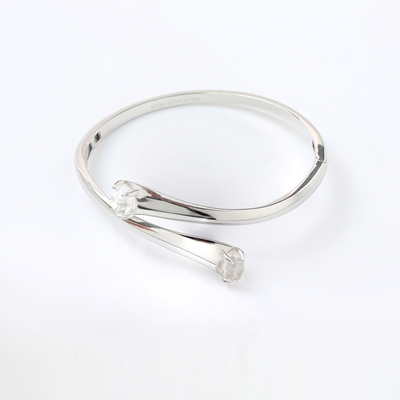 SUSISOMOS蔟水晶开口手镯闪灵钻