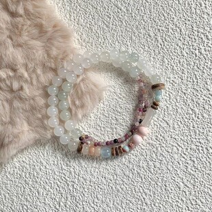 「吟花入酒」天山翠碧玺串珠手链新中式高级感手串轻奢百搭手饰女