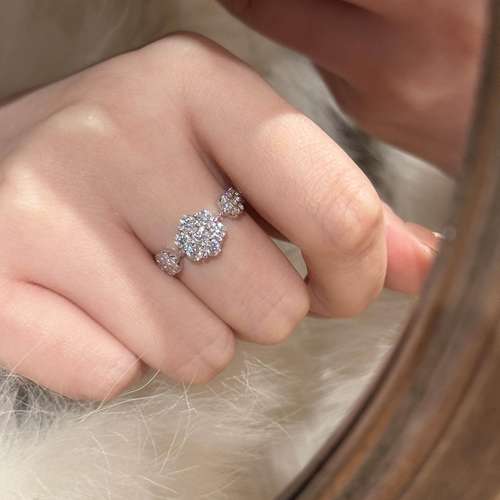 【亮晶晶花花】浪漫五花闪钻戒指