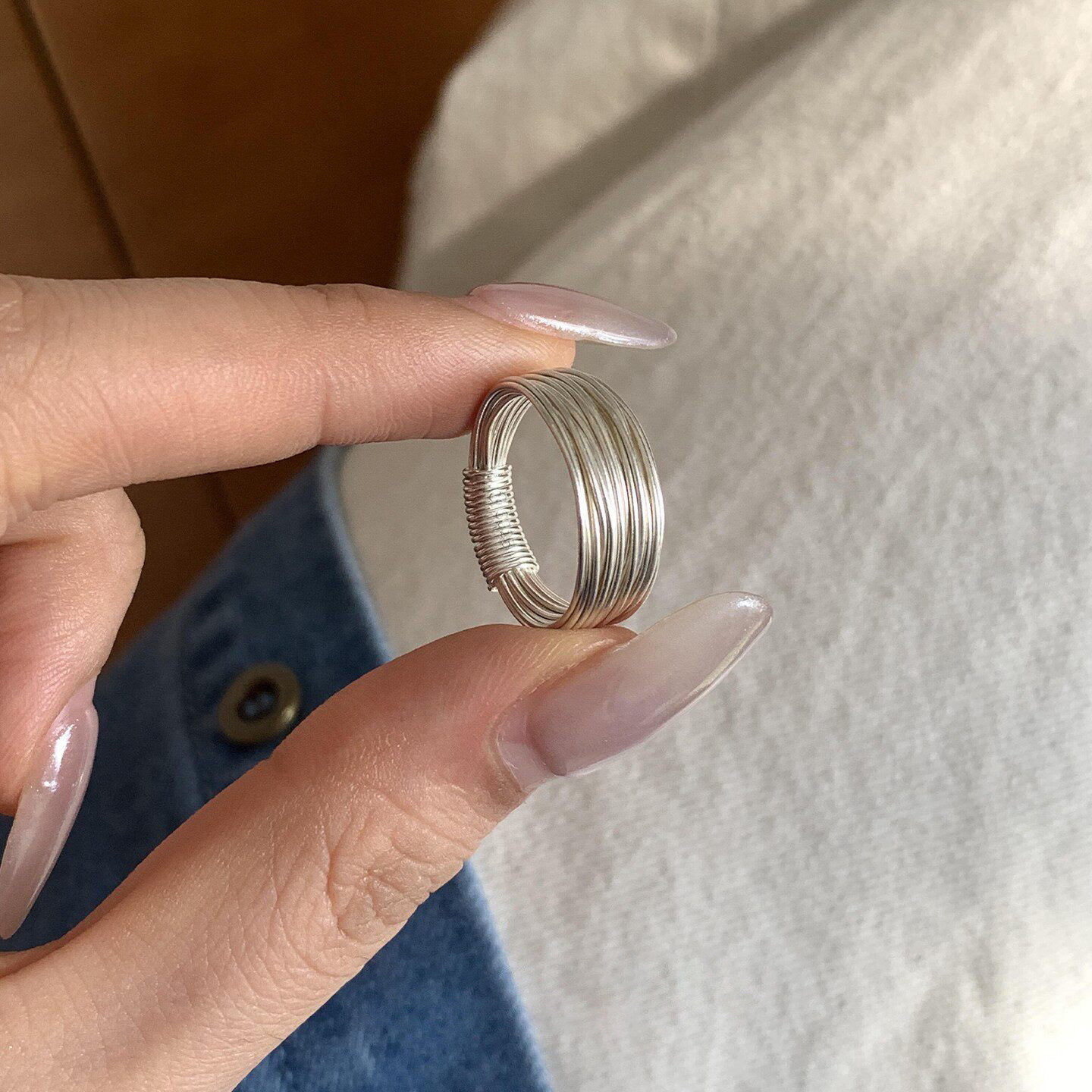 多层丝线缠绕戒指女小众设计轻奢