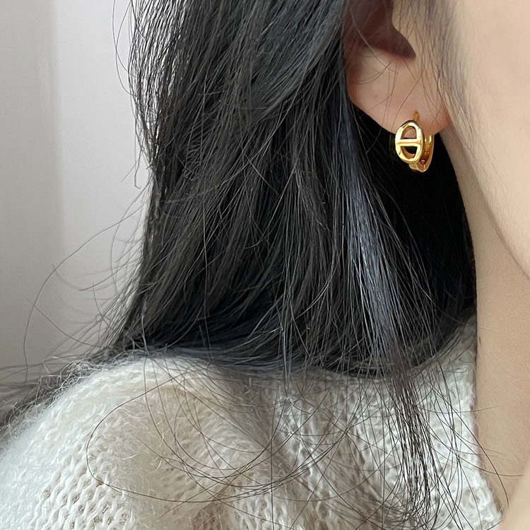 日常通勤925银针猪鼻子耳扣耳钉小众设计高级感复古气质法式耳环,饰品/流行首饰/时尚饰品新,耳钉,淘宝优惠券,粉丝福利购,淘宝优惠卷