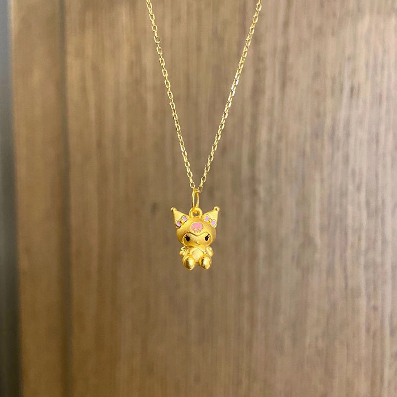 可爱卡通公仔项链女轻奢小众设计
