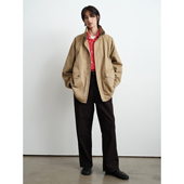 外套男女同款 WHIMIN 复古水洗斜纹棉中长款