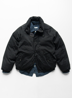 WHIMIN 90白鸭绒轻量树纹肌理感宽松羽绒服男女同款