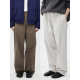宽松直筒休闲长裤 WHIMIN 双褶磨毛水洗男女同款