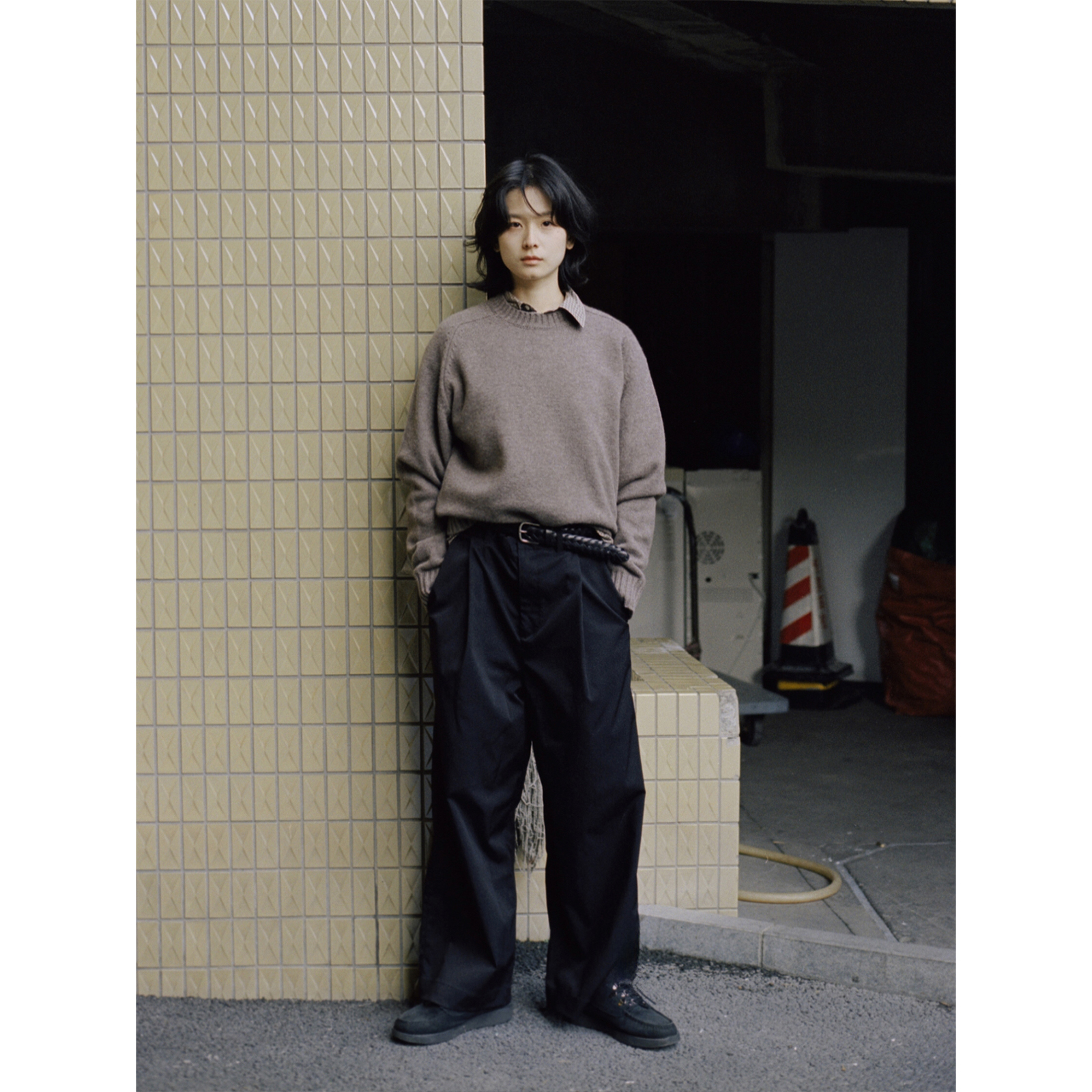 WHIMIN牦牛绒羊毛混纺圆领毛衣