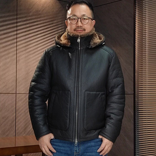冬季 重水洗皮毛一体男士 福利 保暖外套可拆卸帽子捡漏 反季