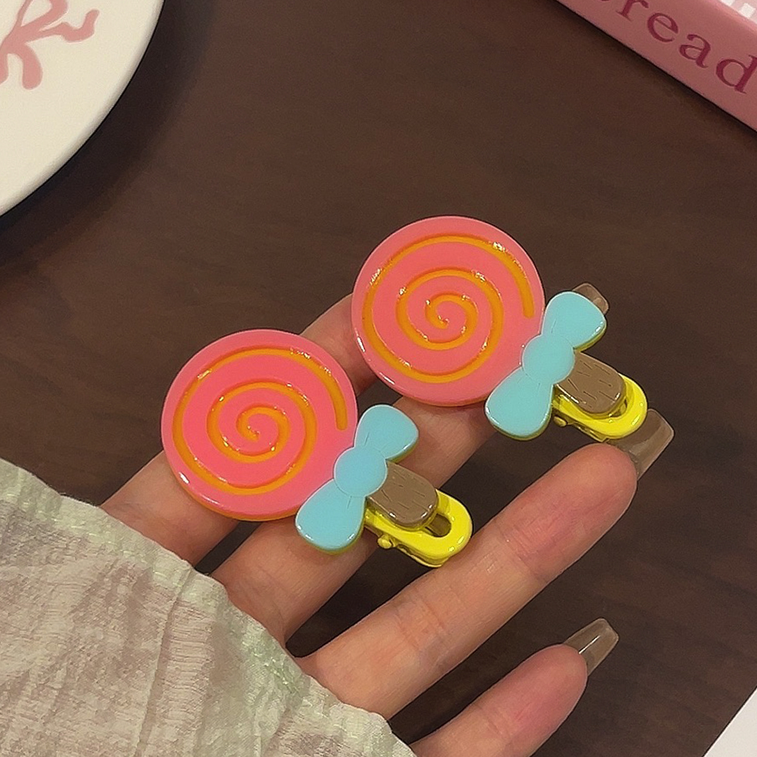 幼儿园棒棒糖刘海发夹可爱