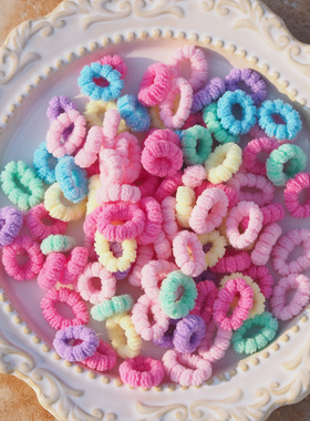 儿童皮筋扎头发毛巾圈小女孩发圈宝宝头绳无痕不伤发高弹力编辫子