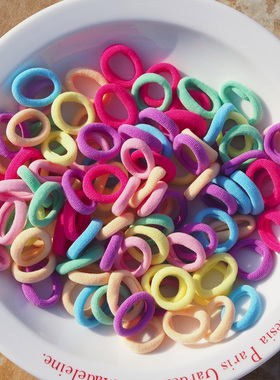 儿童橡皮筋发圈2025新款小孩头绳女宝宝毛巾圈糖果色不伤发高弹性