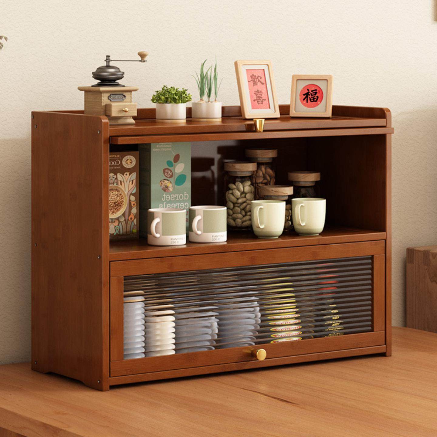 桌面收纳盒杯子收纳柜防潮茶具柜子咖啡水杯置物架餐具储物柜防尘,收纳整理,茶具收纳盒,淘宝优惠券,粉丝福利购,淘宝优惠卷