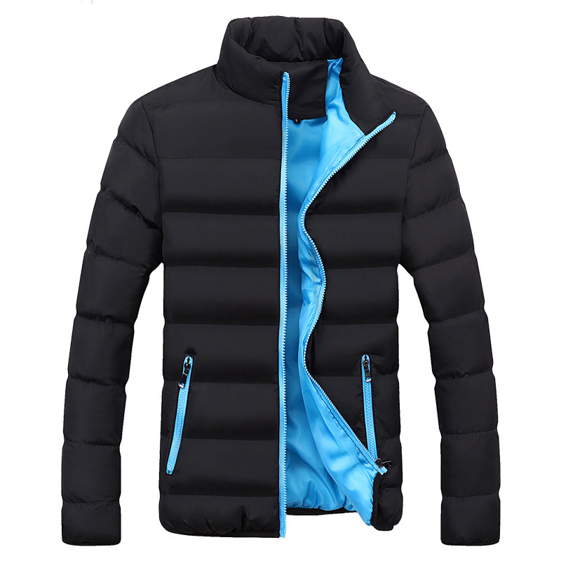 BRAND DOWN JACKET MENS 2024 NEW AUTUMN AND WINTER THICKENED WARM COTTON JACKET PLUS SIZE STAND COLLAR CASUAL JACKET TREND