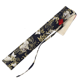 飞炽新品包手系绳款墨竹扇袋9/9.5寸10寸棉麻布中国风古风扇套