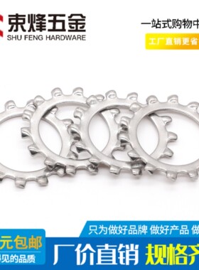 M3M4M5M6M8-M20 304不锈钢锁紧垫圈外齿防滑止动防松垫片 GB862.1
