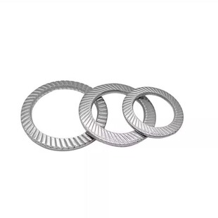 304/65MN双面斜齿印花垫圈DIN9250S防松防滑止退锁紧蝶形垫圈3-16