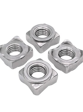 304不锈钢GB13680四方焊接四角点焊螺母DIN928A型B型M4-5-6-8-10