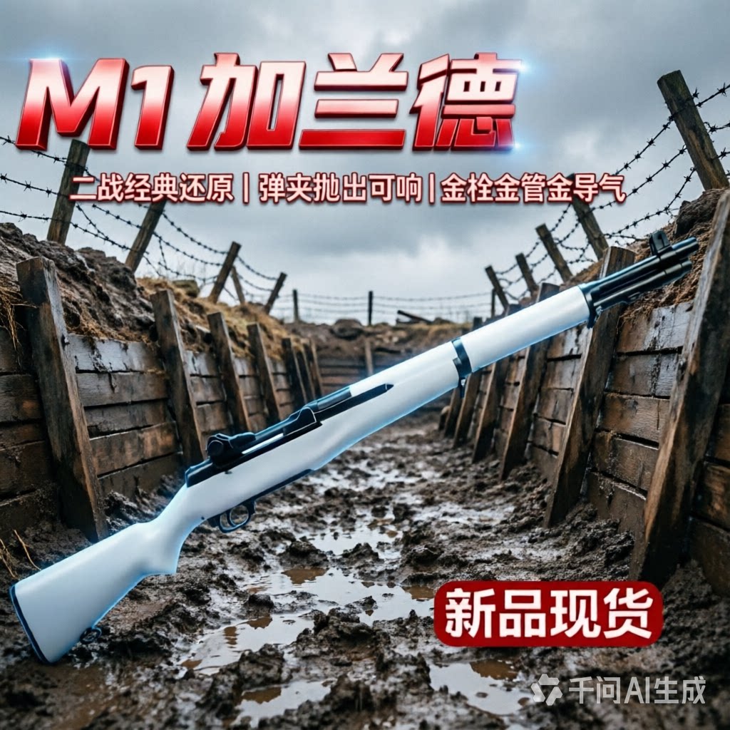 瀚之泰M1加兰德步枪八大粒二战经典手拉抛壳软弹成人玩具收藏模型图片