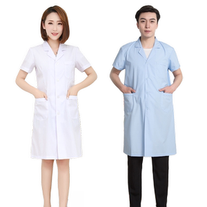 康芝朗白大褂短袖浅蓝色医生服长袖夏季薄款冬天厚款大码医师女士