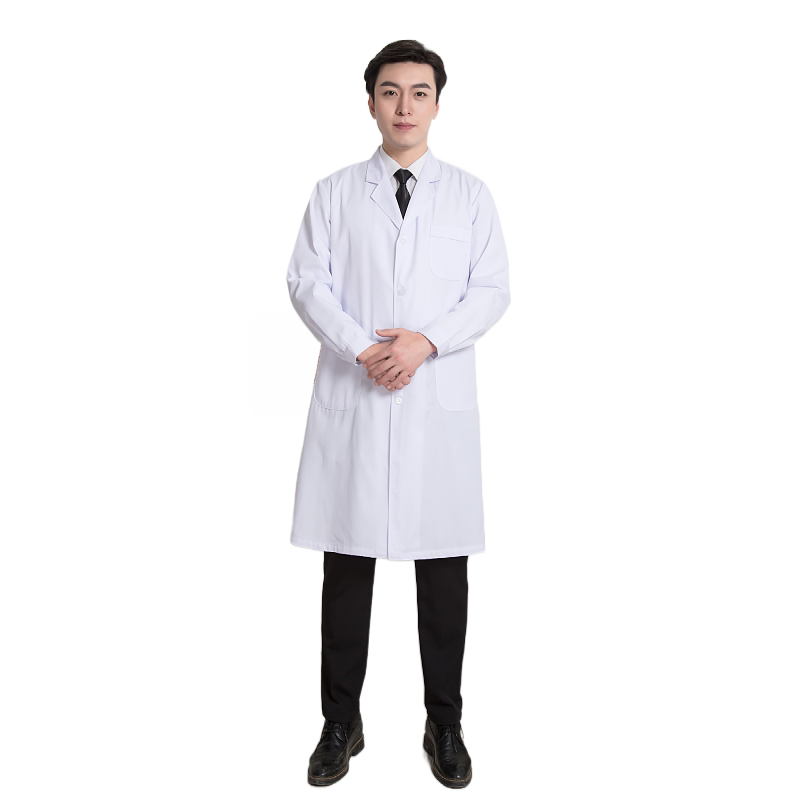 康芝朗白大褂医生服长袖冬季女白大衣大学生实验服医师工作服厚款