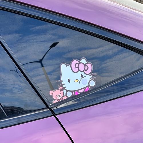 HelloKitty车窗三角窗无痕贴