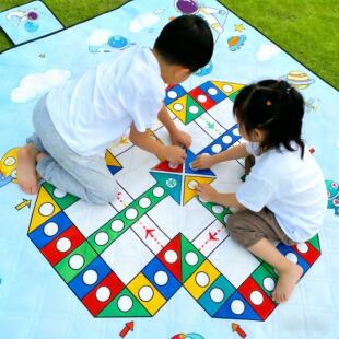 飞行棋野餐垫可携式亲子儿童户外草地防潮垫超音波可摺叠公园地垫