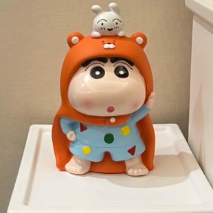 披风小新存钱罐宿舍卧室手办摆件蜡笔小新卡通收纳存钱罐生日礼物