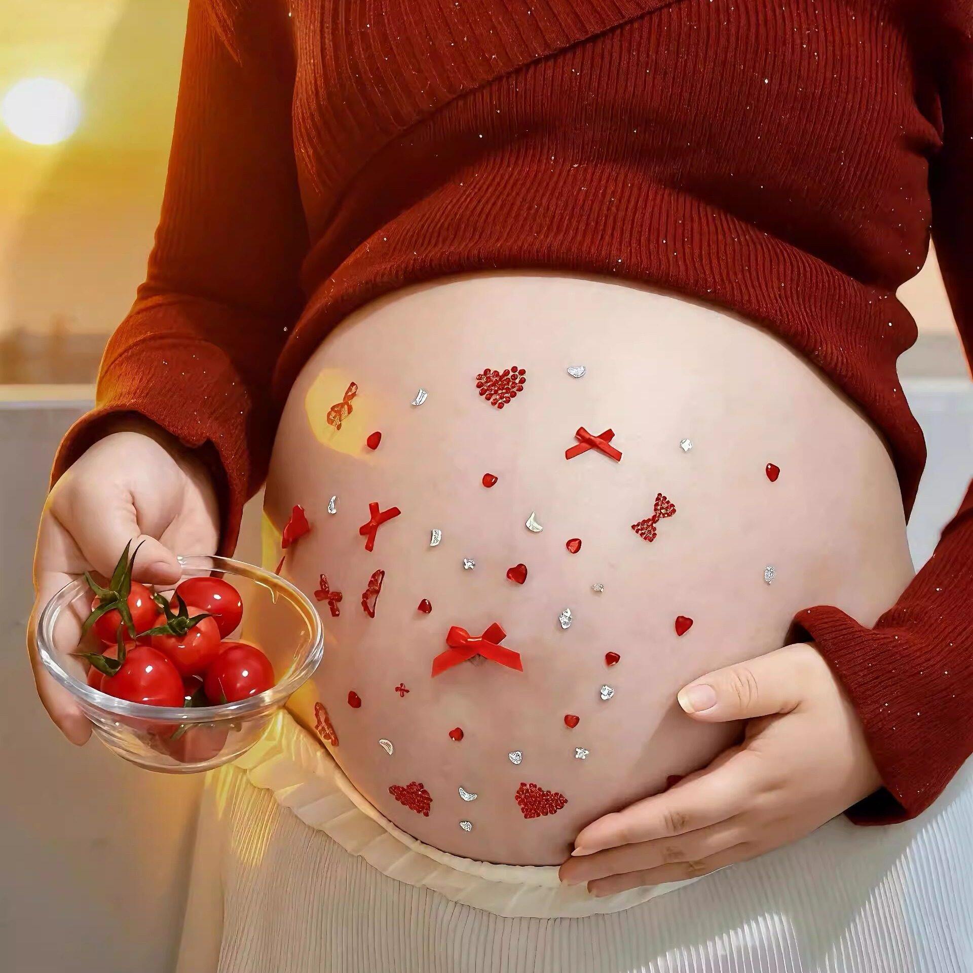 谁说怀孕不能做女王孕肚贴纸氛围感皮肤自粘贴饰孕妇新年拍照道具