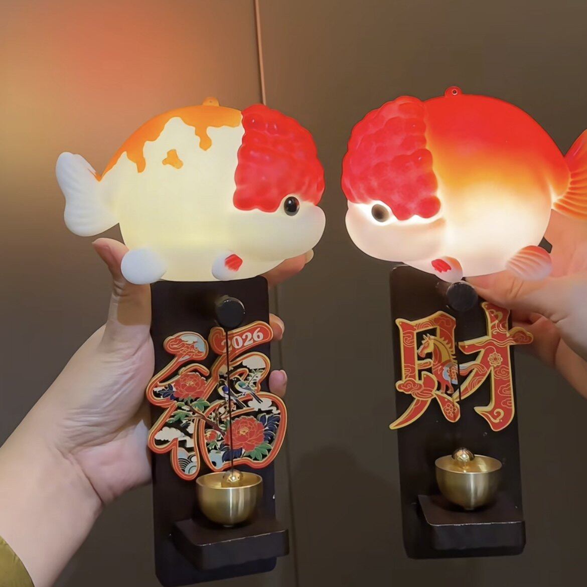 2026兰寿鱼灯笼新年儿童手提鲤鱼花灯装饰布置挂件礼物元宵节宫灯