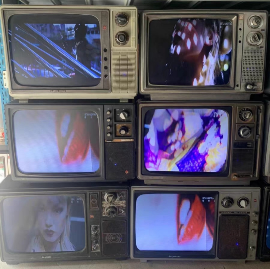 老式黑白电视机橱窗道具怀旧复古