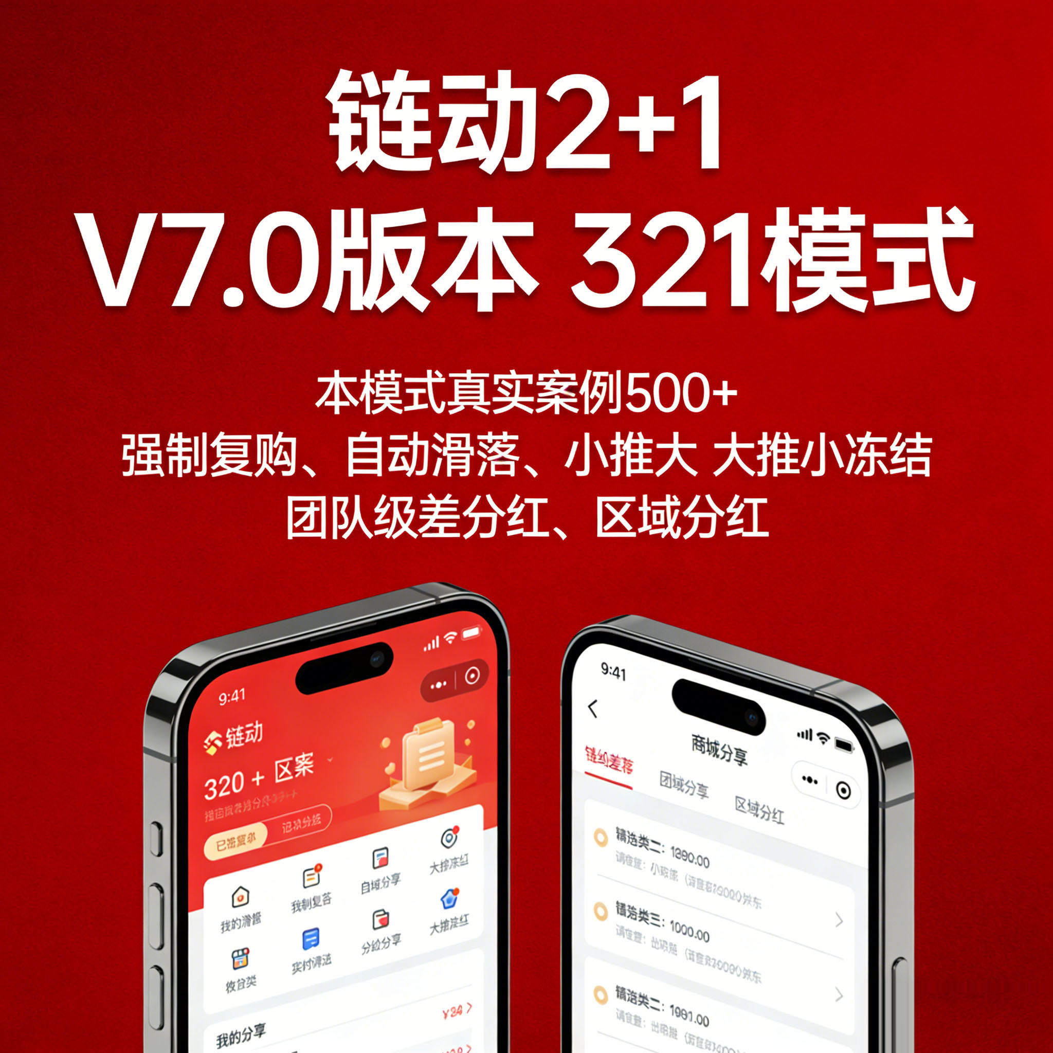 链动2+1商城321模式推三反一消费全返级差分红小程序app源码搭建