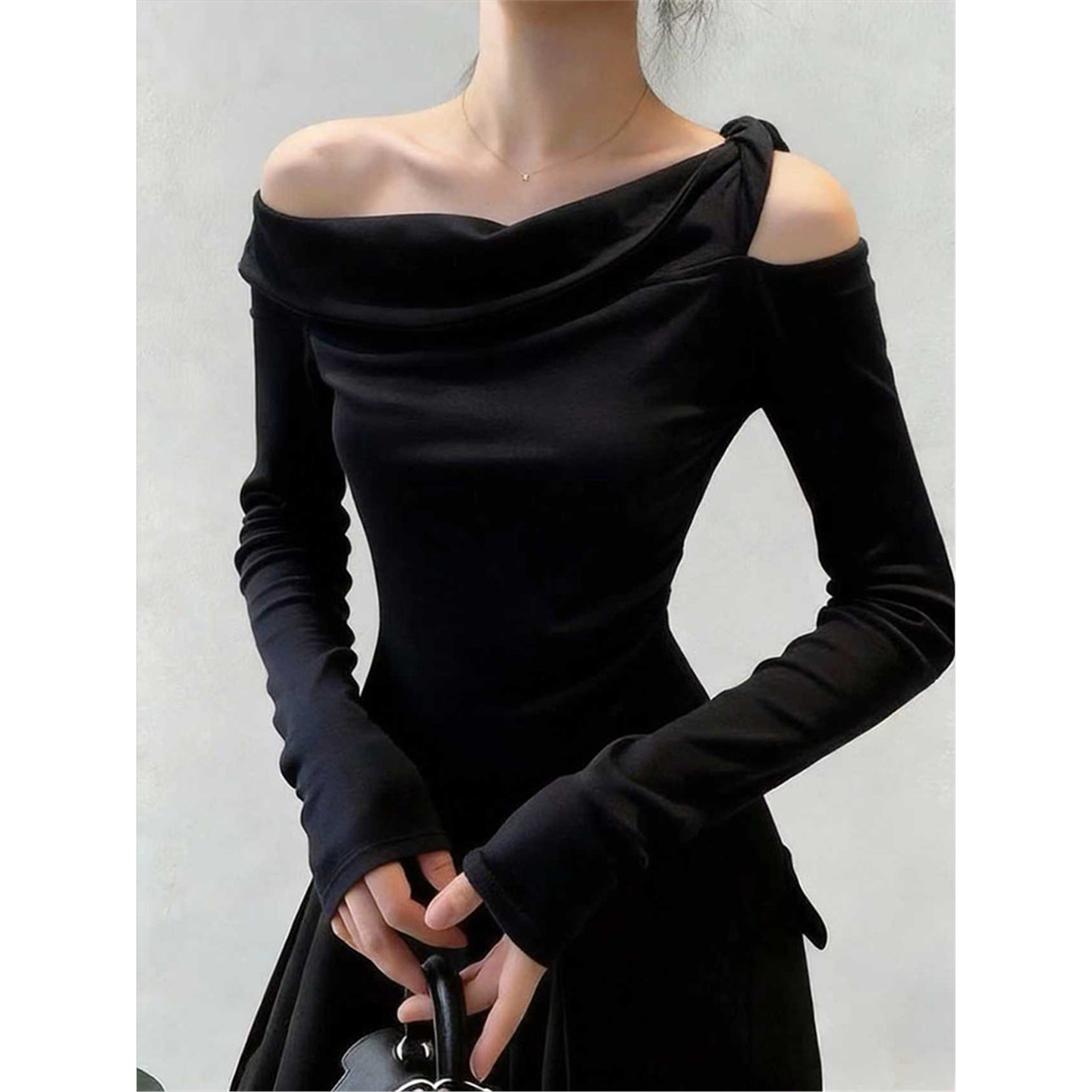 秋冬巨好看不规则一字露肩打底衫女内搭辣妹修身长袖t恤绝美上衣,女装/女士精品,T恤,淘宝优惠券,粉丝福利购,淘宝优惠卷