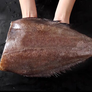 特大碟鱼身整只去头去尾去内脏一整条深海大鲽鱼身可辅食顺丰冷链