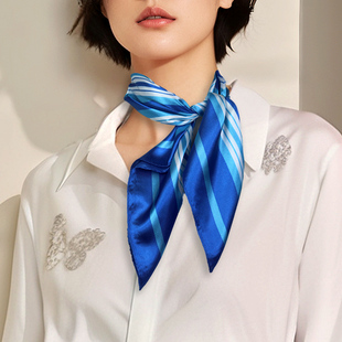 60职业领巾搭配衬衫护颈遮挡颈纹小方巾丝巾围巾女士上班颈部装饰