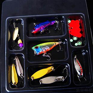 路亚饵套装2件爬路亚马口亮片手工旋波转斜切长条水蛭亮片