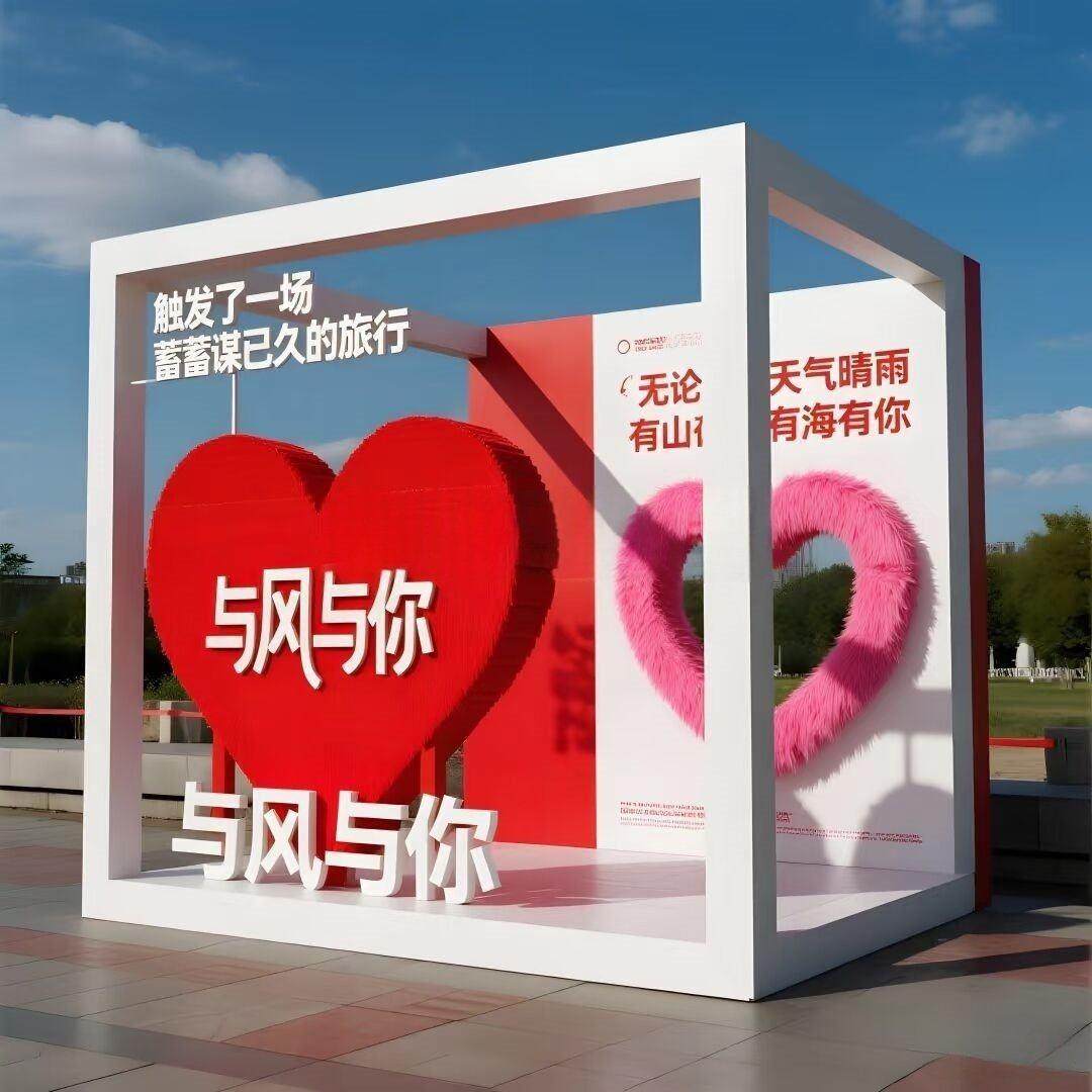 2.14情人节爱心主题拍照外框商业街美陈装饰大型户展示架布置道具,商业/办公家具,商用休闲沙发,淘宝优惠券,粉丝福利购,淘宝优惠卷