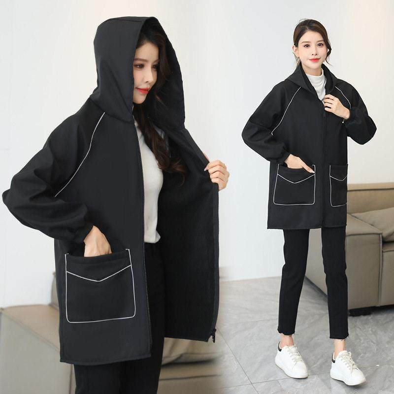 秋冬新款罩衣女防水防油成人厨房裙耐脏加绒加厚围护衣外套工作服,家庭/个人清洁工具,围裙,淘宝优惠券,粉丝福利购,淘宝优惠卷