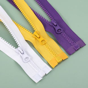 上棉衣长拉链锁拉头彩色树脂拉链 校服拉链5号开尾羽绒服外套长款